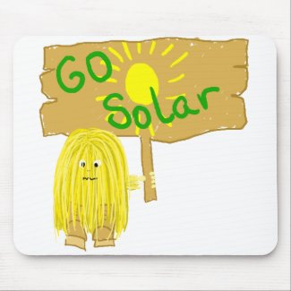 Yellow Go Solar Sun mousepad