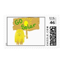 Yellow Go Solar Sun postage by PeacePeople Yellow Go Solar Sun postage