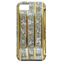 Yellow Gold and Diamond Art iPhone 5 Case