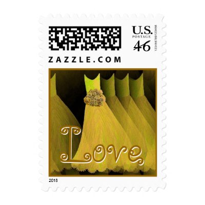 Yellow Wedding Dresses on Yellow   Gold Bridesmaid Dresses Wedding Stamp From Zazzle Com