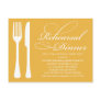 YELLOW GOLD FLATWARE | REHEARSAL DINNER INVITE POSTCARD