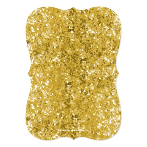 Yellow-Gold Glittery Graduation Party Invitation 5" X 7" Invitation Card