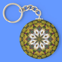 Yellow-Gold Kaleidoscope keychains