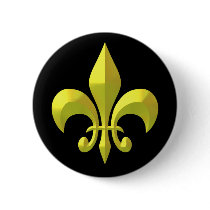 Yellow Gold Metallic Pinback Button