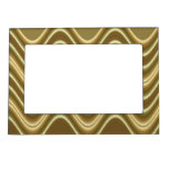 yellow gold wave abstract frame magnet