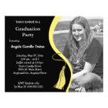Yellow Graduation Horizontal Photo Invitation