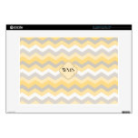 Yellow/Gray Chevron Zigzag 15" Laptop Skin
