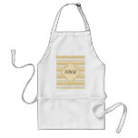 Yellow/Gray Chevron Zigzag aprons