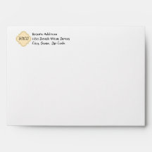 Yellow/Gray Chevron Zigzag Envelope