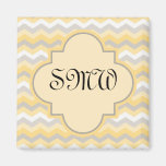 Yellow/Gray Chevron Zigzag magnets
