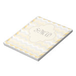 Yellow/Gray Chevron Zigzag Notepad