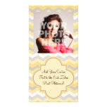 Yellow/Gray Chevron Zigzag photo cards