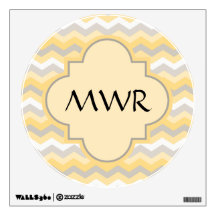 Yellow/Gray Chevron Zigzag Wall Graphics