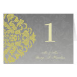 "yellow gray" Elegant table seating card