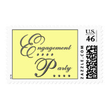 Yellow & Gray Engagement Party Stamp