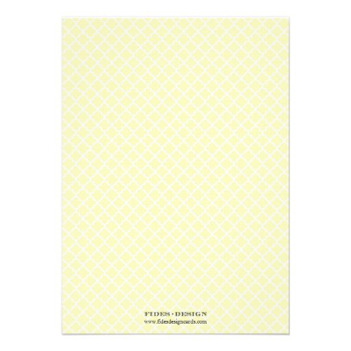Yellow gray Moroccan tile ampersand modern wedding Card