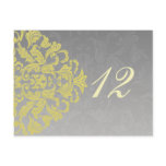 "yellow gray"  table numbers postcards