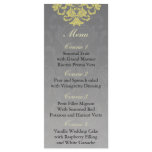 "yellow gray"  Wedding menu Customized Rack Card