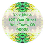 yellow green address labels stickers