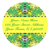 yellow green address labels stickers by DonnaGraysonAbstract yellow green address labels stickers