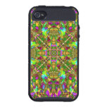 Yellow Green and Pink Mandala Pattern Case For iPhone 4