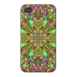 Yellow Green and Pink Mandala Pattern iPhone 4 Cover