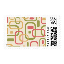 Yellow, green and pink rectangles stamps