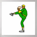 Yellow Green Baseball Player