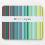 Yellow, Green, Blue and Brown Stripes mouse pad (p mousepads