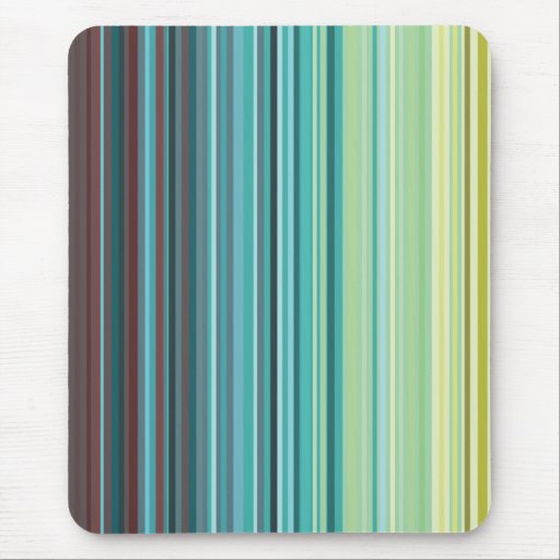 Yellow, Green, Blue and Brown Stripes mousepad | Zazzle
