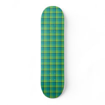 Yellow Green Blue Plaid skateboards