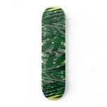 Yellow-Green Checkered Flag Twisted Like B Skate Board Deck