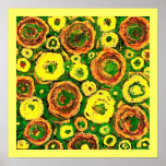 Yellow &amp; Green Flowers  Poster