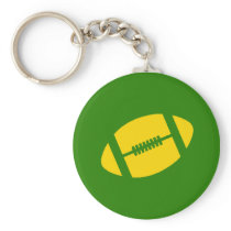 Yellow & Green Football Keychain keychains