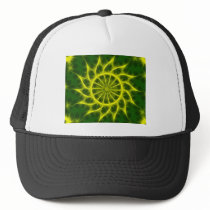 Yellow Green Kaleidoscope Art 3 hats