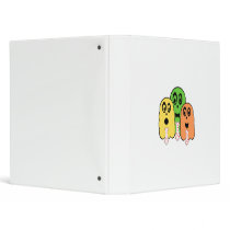 Yellow green orange ghosts with ties vinyl binder