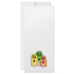 Yellow green orange ghosts with ties custom rack card