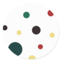 Yellow Green Red and Black Polka Dots stickers by fantasian_angel Yellow Green Red and Black Polka Dots stickers