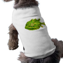 Yellow Green Striped Cowfish pet clothing