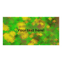 Yellow green texture photo cards