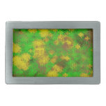 Yellow green texture rectangular belt buckle