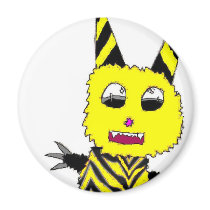 Yellow Gremlin magnets by Gnomination Yellow Gremlin magnets