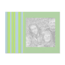 yellow grey blue stripes photo frame postcards by DonnaGraysonAbstract yellow grey blue stripes photo frame postcards