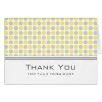 Yellow Grey Dots Employee Anniversary Card