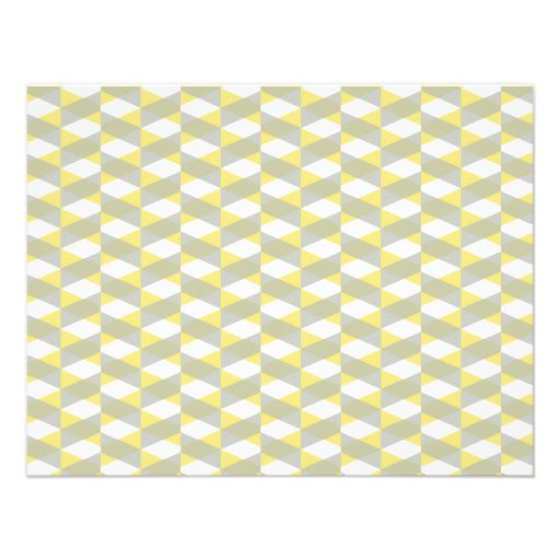Yellow & Grey Herringbone Border Bridal Shower Personalized Invites