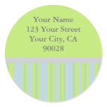 yellow grey stripes Address Labels stickers