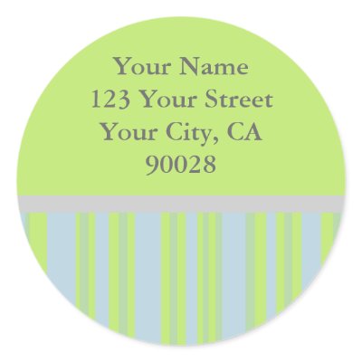 yellow grey stripes Address Labels Stickers by DonnaGraysonAbstract