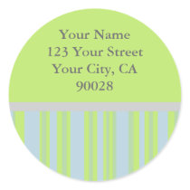 yellow grey stripes Address Labels stickers