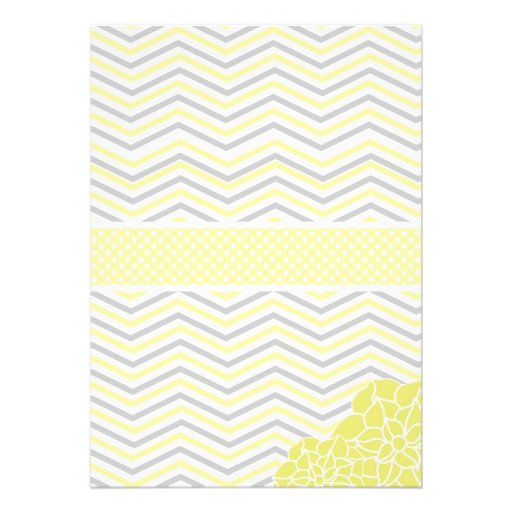 Yellow & Grey Vintage  Bridal shower Invitation