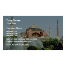 yellow Hagia Sophia, Byzantine cathedral and churc Business Card